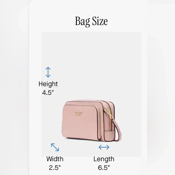 Kate Spade Staci Mini Crossbody Bag Leather,  Tutu Pink, Model: KG036 - Picture 4 of 11